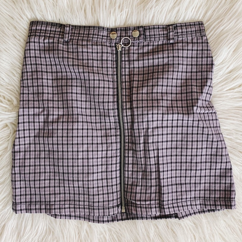 Wild Fable || Blush Plaid Skirt